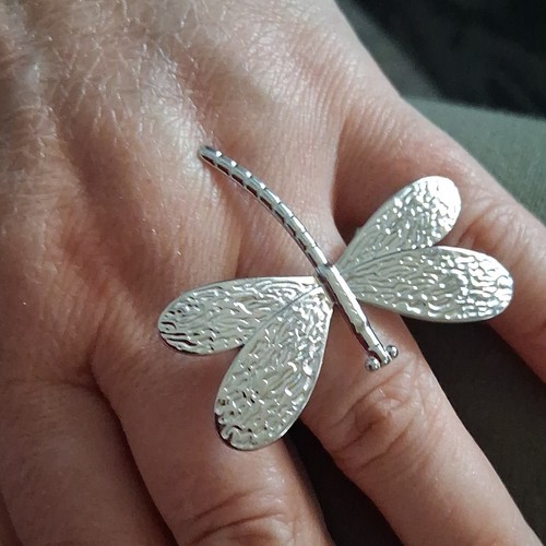 Vintage edelstahl ring - ring, mit