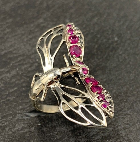 Rubin ring libelle - ring, 925er