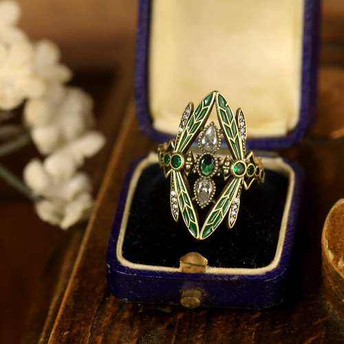 Ring golden antik einstellbar - ring,
