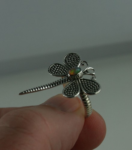 Sterling silber ring libelle - silber,